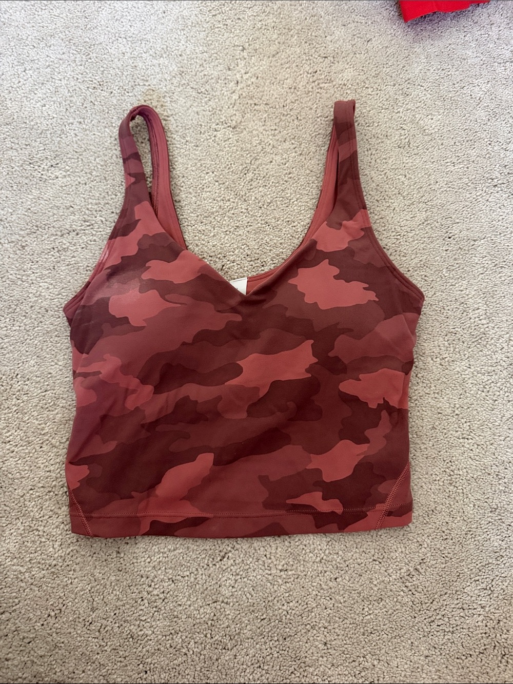 lululemon athletica Red Camo Tank Top